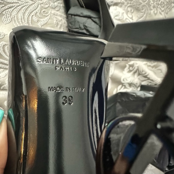 SAINT LAURENT YSL Black Patent Leather OPYUM Pumps size 39 EU/9 US (New) - Picture 8 of 10